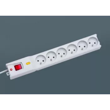 Protección contra sobretensiones lestar LX 610 1L 3,0 m Gris — regleta de enchufes lestar con 1 enchufe, cable de 3,0 m
