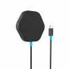 Cargador inalámbrico CANYON HEXAGON 110 gris oscuro azul 10W carga rápida, modelo CNS-WCS110