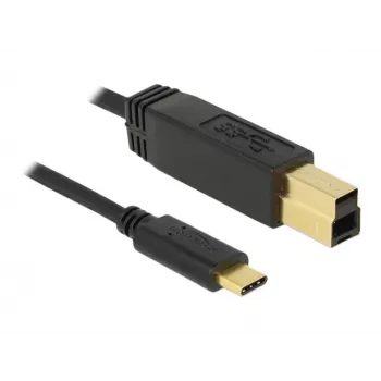 Cable USB DeLOCK 83675 USB 3.2 Gen 2 1 m USB C USB B negro
