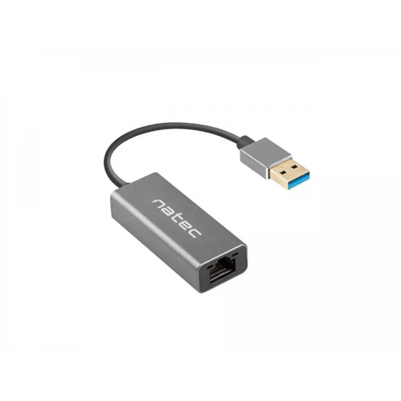 Natec Cricket NNC-1924 adaptador Ethernet de USB 3.0 Tipo A a RJ45, 1000 Mbit/s, cable de 15 cm, negro
