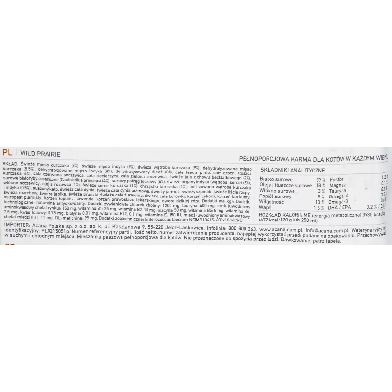 Acana Wild Prairie Cat - comida seca para gatos - 4,5 kg
