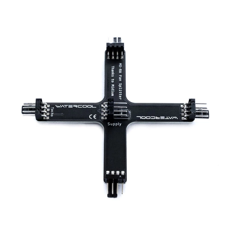Divisor de radiador Watercool MO-RA X-Splitter para ventiladores Noctua NF-A20