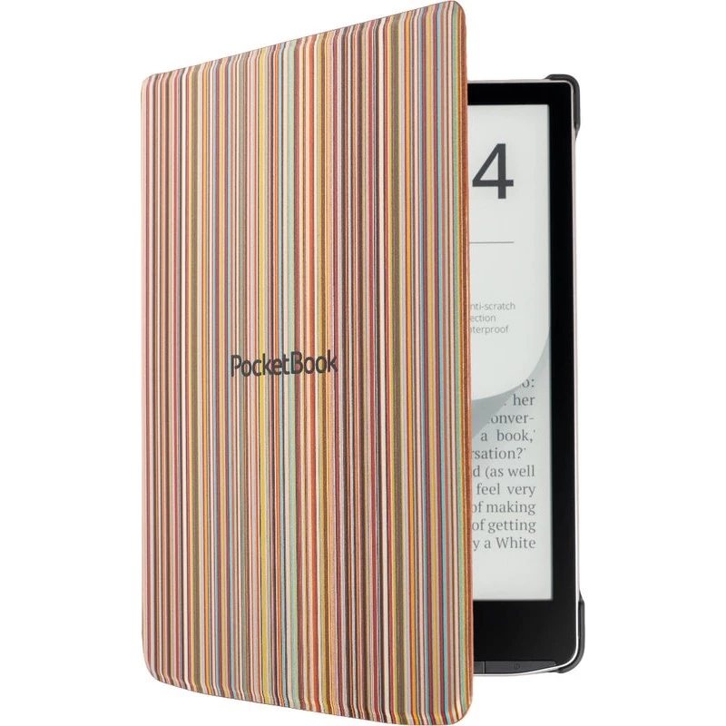 Funda PocketBook Shell H-S-743-CL-WW para InkPad 4 / Color 2 / Color 3 de 7,8 pulgadas, rayas de colores