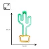 Luz de neón decorativa MANTA SNL07GNT cactus verde amarillo, letrero de neón