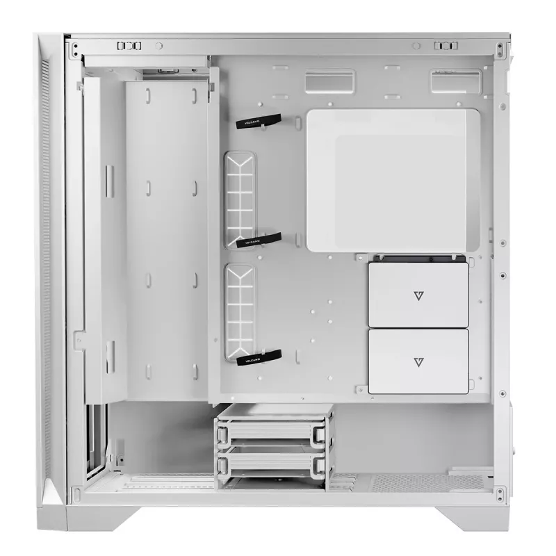 Modecom Volcano Expanse S caja de PC Midi Tower, ATX/micro-ATX/mini-ITX, cristal templado, USB-C, tarjeta gráfica de hasta 430 mm, blanca