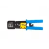 Lanberg NT-0204 crimpadora para conectores pasantes RJ45, RJ12, RJ11, negra/azul