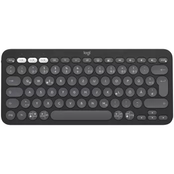 Logitech Pebble Keys 2 K380s - Teclado - Inalámbrico - Bluetooth LE - QWERTZ - Alemán - Tonal Graphite (920-011795)