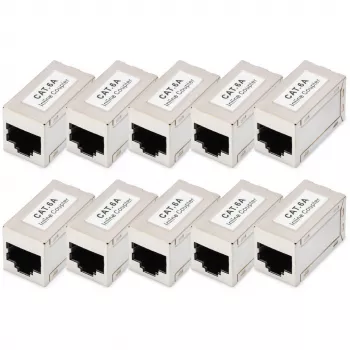 Acopladores modulares CAT 6A blindados Digitus 10 unidades RJ-45 contactos dorados