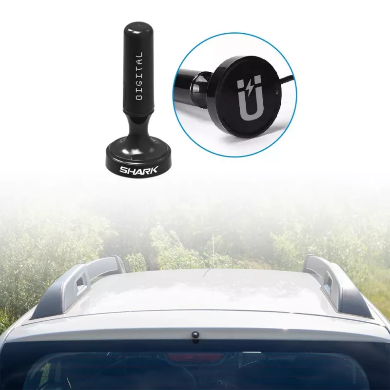 Antena DVB-T para coche Shark SHA301CAR con amplificador activo para recepción de TV en vehículo