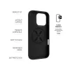 Tapa trasera fija para Apple iPhone 17 Pro, silicona líquida, negra, MagFlow