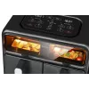 Freidora de aire doble Amica AFM 7020, 8 L, 2400 W, negra