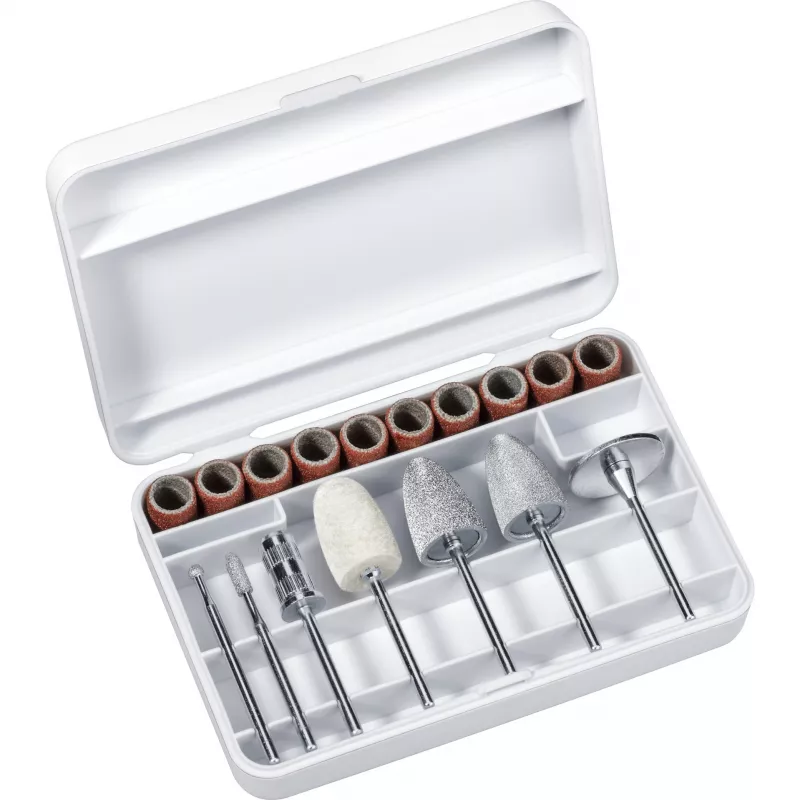 Aparato de cuidado de uñas Beurer MP 52 — set eléctrico de manicura/pedicura, blanco y violeta