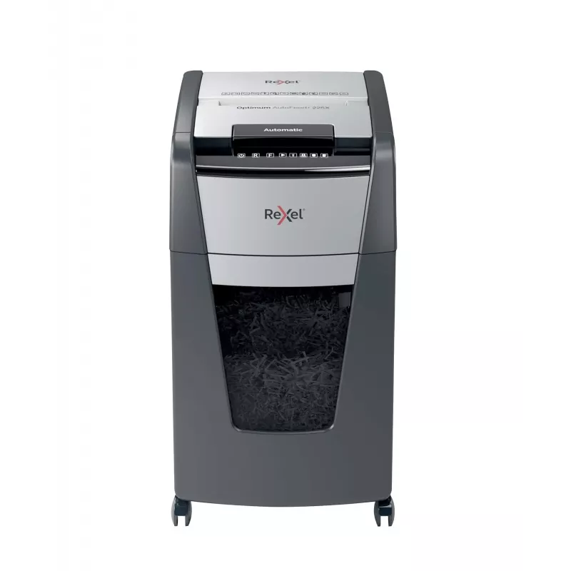 Destructora de papel automática Rexel Optimum AutoFeed+ 225X corte cruzado P4