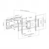 Sbox PLB-7486 soporte de pared inclinable y giratorio para TV, 43-100 pulgadas, hasta 120 kg, VESA 800x400