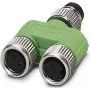 Phoenix SAC-3P-M 8Y/2XM 8FS - recto - 30 V - 4 A - verde - plateado - IP65 - IP67 - 22 mm (1696183)