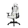 Silla gaming Arozzi Torretta SoftPU — blanco, revestimiento Soft-PU, reposabrazos ajustables, respaldo reclinable
