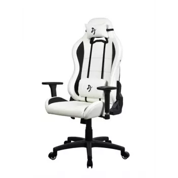 Silla gaming Arozzi Torretta SoftPU — blanco, revestimiento Soft-PU, reposabrazos ajustables, respaldo reclinable