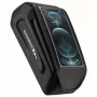 Bolsa de cuadro para bicicleta Rockbros modelo con capacidad de 1,7 l, compartimento para teléfono, negro