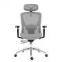 Silla de oficina giratoria mark adler Expert 5.3 gris malla – ergonómica, altura ajustable, soporte lumbar, reposacabezas, reposabrazos