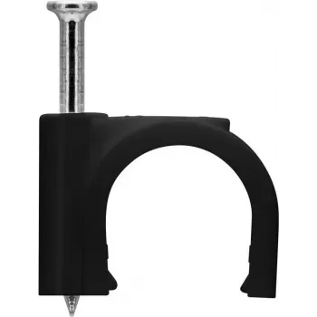 Goobay Clip para cable 12 mm, negro (64684)