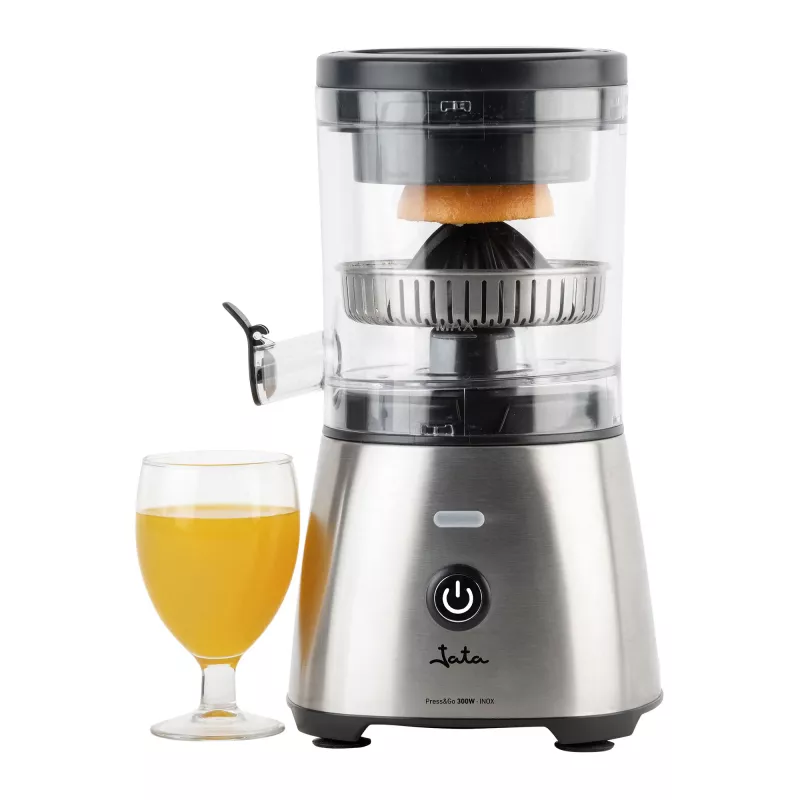 Exprimidor automático de naranjas Jata JEEX1616 – exprimidor para encimera para naranjas y frutas similares