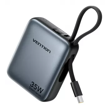 Batería externa Vention FHEH0 polímero de litio 10000 mAh 35W USB-C negra