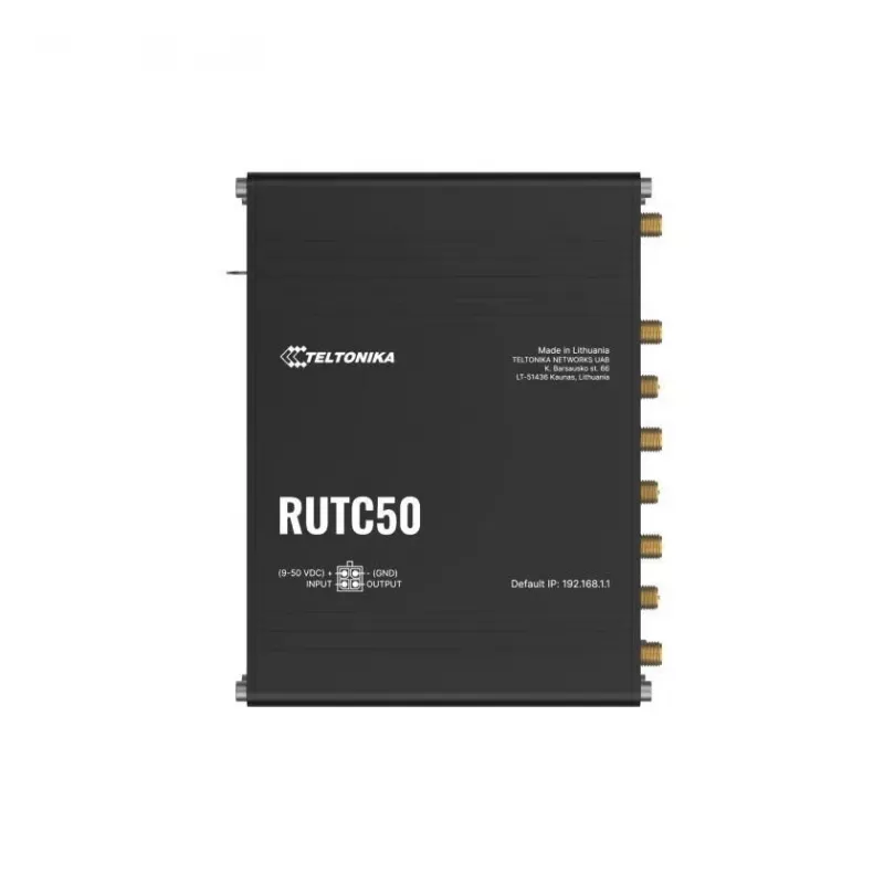 Router inalámbrico Teltonika RUTC50 Gigabit Ethernet Dual-Band (2,4 GHz / 5 GHz) 5G negro