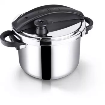 Olla a presión para cocina Lamart LTDSD6 6 l Negra Acero inoxidable