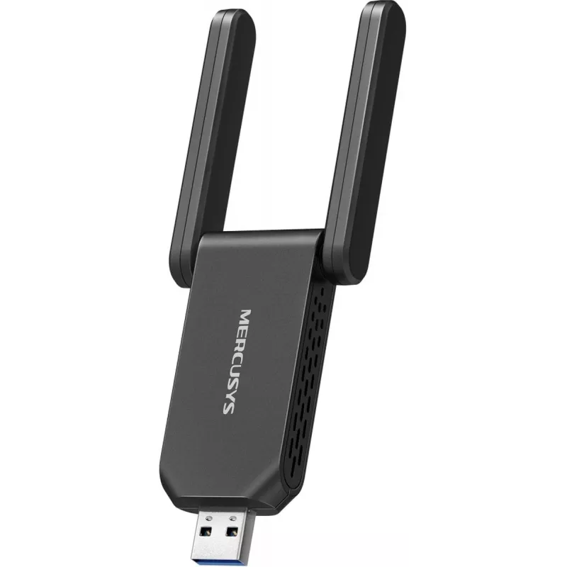 Adaptador USB Wi‑Fi MERCUSYS MA72XH AX1800 con antenas High‑Gain, USB‑A Plug‑and‑Play