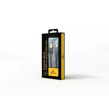 Cable USB-A a Lightning Gembird CC-USB2S-AM8PM-1.5M-BK — USB 2.0, 1,5 m