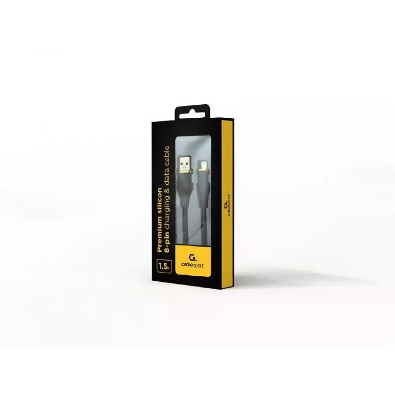 Cable USB-A a Lightning Gembird CC-USB2S-AM8PM-1.5M-BK — USB 2.0, 1,5 m