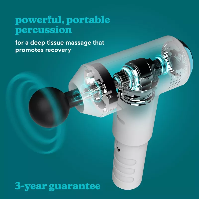 Pistola de masaje de percusión HoMedics PGM-150-EU — dispositivo portátil de terapia por percusión