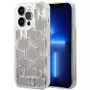 Karl Lagerfeld KLHCP14XLMNMS iPhone 14 Pro Max 6.7 funda rígida plata / plata Liquid Glitter Monogram