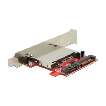 Lector de tarjetas DeLOCK 91495 SATA interno negro rojo plateado