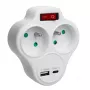 Enchufe divisor doble eléctrico MACLEAN MCE336E con 2 puertos USB, tipo E