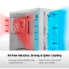 Ventilador Montech HP140 ARGB PWM de 140 mm blanco con rodamiento rifle