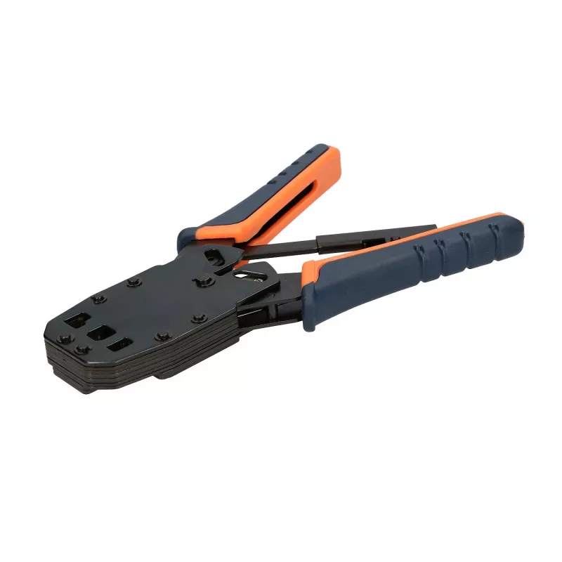 Alicates de crimpar RJ45 Extralink 4P+6P+8P con trinquete para conectores modulares, 1 ud.