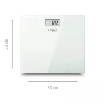 Ecomed by Medisana PS-72E báscula de persona – 150 kg, plataforma de cristal, blanca