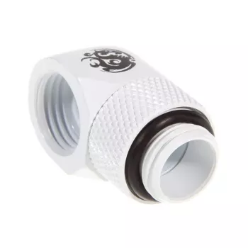 Accesorio de refrigeración BitsPower BP-DW90R — latón blanco, dimensiones 18×18×31,8 mm
