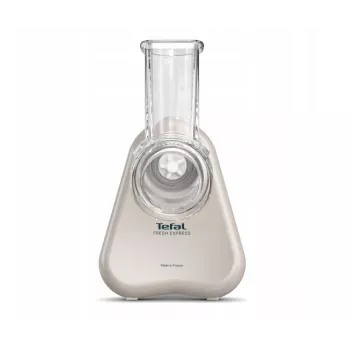 Cortador eléctrico de verduras Tefal Fresh Express DN853BE0 — 150 W, 3 discos intercambiables, 1 velocidad, crema