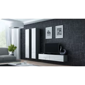 Soporte de TV Cama VIGO 140 30/140/40 roble Sonoma/blanco brillante