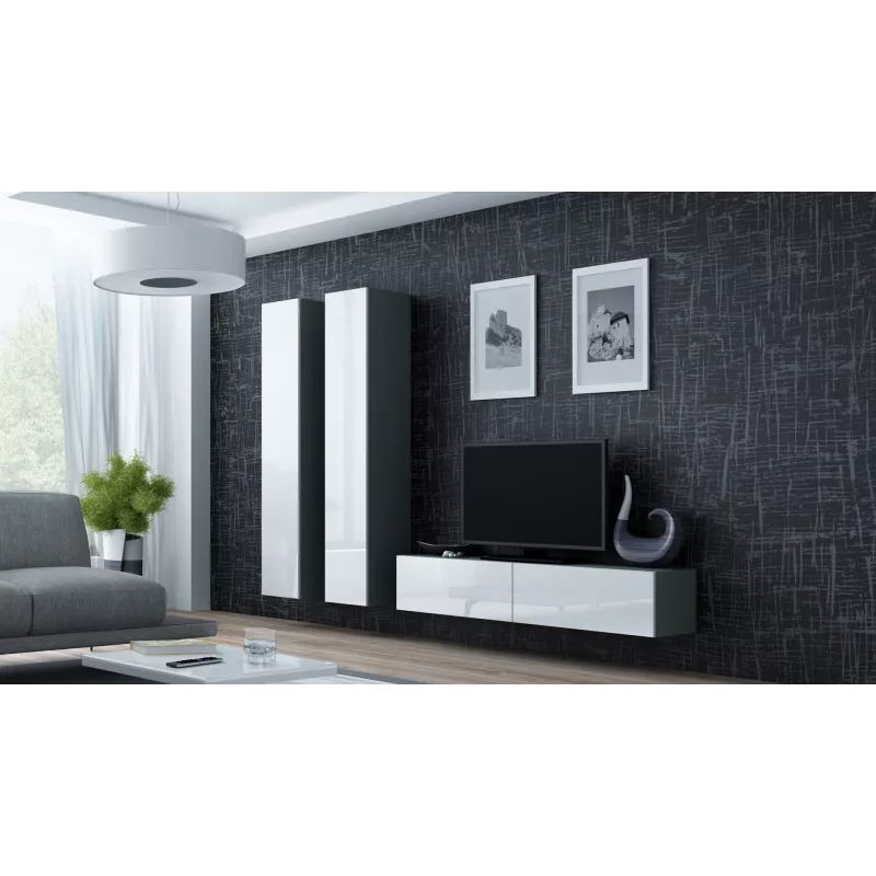 Soporte de TV Cama VIGO 140 30/140/40 roble Sonoma/blanco brillante