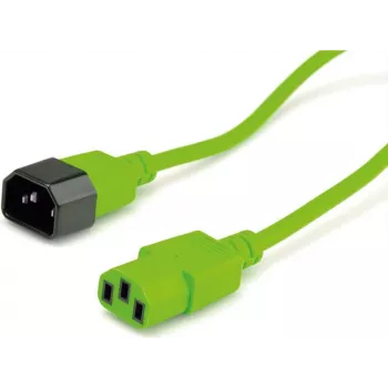 Roline - Cable de alimentación - IEC 60320 C14 a IEC 60320 C13 - CA 250 V - 10 A - 1,8 m - moldeado - Verde