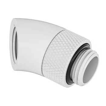Adaptador giratorio 45° Barrow G1/4 macho a G1/4 hembra Blanco TWT45-B01 w