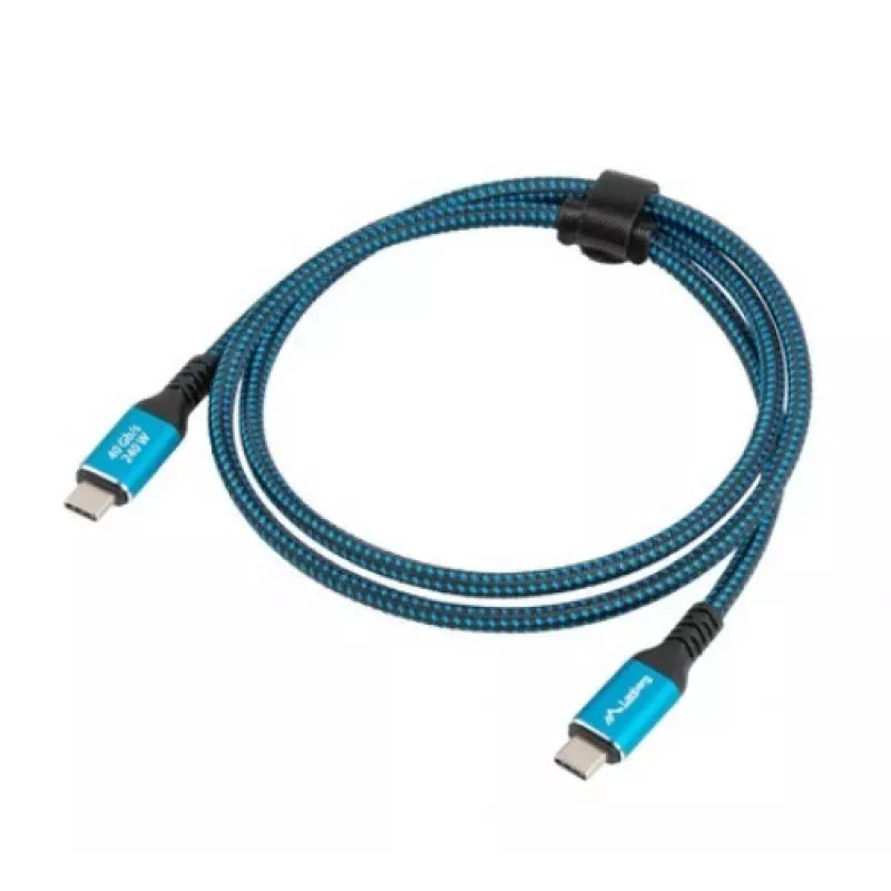 Cable USB-C LANBERG CA-CMCM-45CU-0010-BK 1 m, 240 W de potencia, vídeo 8K@60Hz
