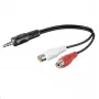 Cable de audio Microconnect AUDALHF02 0,2 m 3,5 mm 2 x RCA negro