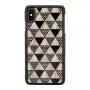 Funda para smartphone iKins para iPhone XS Max – diseño piramidal negro, carcasa rígida protectora