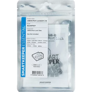 Bloqueador de puerto Smartkeeper BL04P1GY USB Type-B Gris Plástico 10 uds.