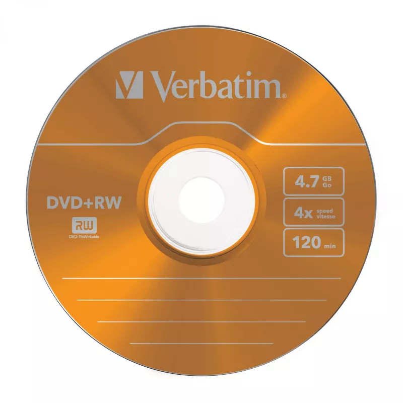 VERBATIM 43297 Verbatim DVD+RW slim Jewel Case 5 4.7GB 4x color