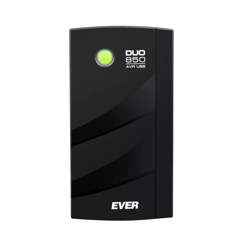 EVER DUO 850 AVR USB - SAI - CA 230 V - 550 vatios - 850 VA - monofásico - 2 x batería 5 Ah - USB - tomas de salida: 6